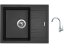 Set Sinks LINEA 600 N Metalblack + baterie Sinks MIX 35 chrom