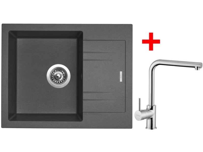 Sinks LINEA 600 Titanium + Elka