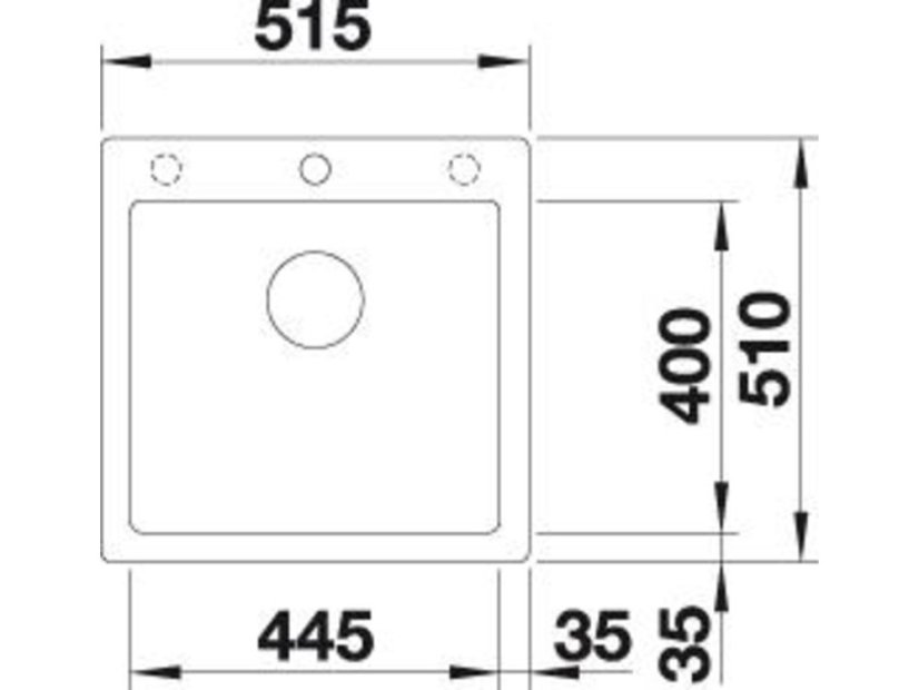 Granitový drez Blanco PLEON 5 InFino tartufo s excentrom