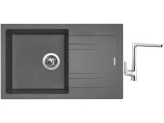 Set Sinks LINEA 780 N Titanium + baterie Sinks baterie CASPIRA chrom Set Sinks LINEA 780 N Titanium + baterie Sinks baterie CASPIRA chrom