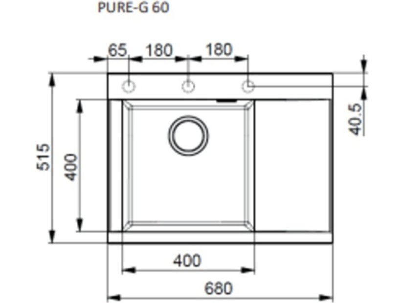 Granitový dřez Alveus Pure-G 60 QC L čierný A90