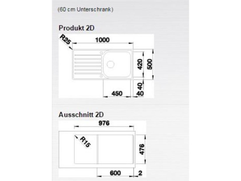 Nerezový drez Blanco LANTOS XL 6 S-IF nerez kartáčovaný s excentrom