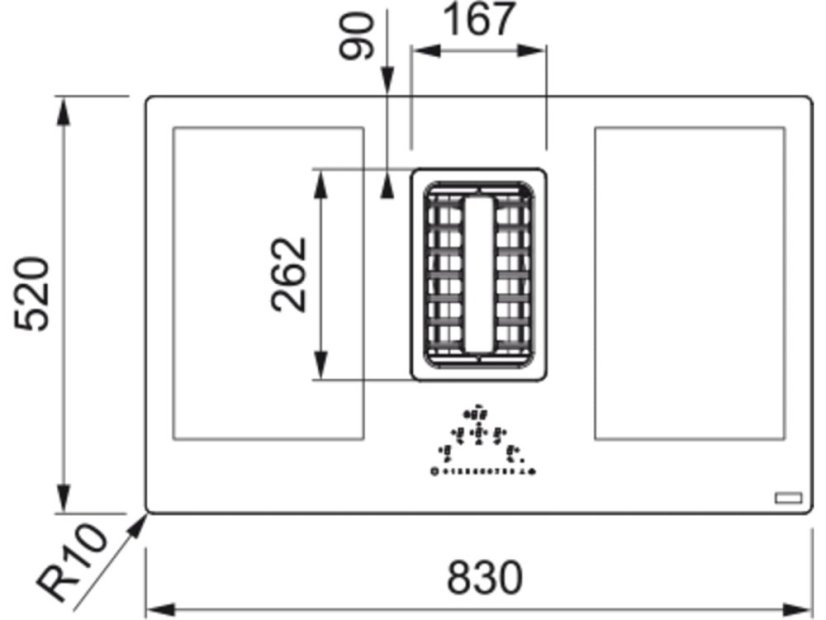 Indukční deska s odsavačem Franke FMA 839 HI Černé sklo