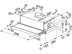 Výsuvný digestor Franke FTC 632L GR/XS Nerez