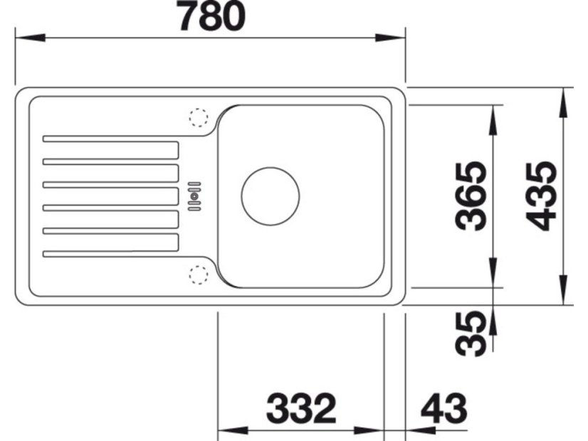 Granitový dřez Blanco Favos mini Aluminium