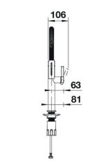 Dřezová baterie Blanco CULINA-S Mini II PVD steel, sprcha s přepínáním, senzor