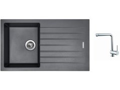 Set Sinks PERFECTO 860 Titanium + baterie Sinks MIX 3 chrom Set Sinks PERFECTO 860 Titanium + baterie Sinks MIX 3 chrom