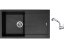 Set Sinks AMANDA 860 Metalblack + baterie Sinks MIX 3 S Chrom