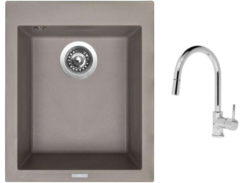 Set Sinks CUBE 410 Truffle + baterie Sinks MIX 35 P chrom
