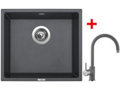 Set Sinks Frame 457 Titanium + Vitalia GR