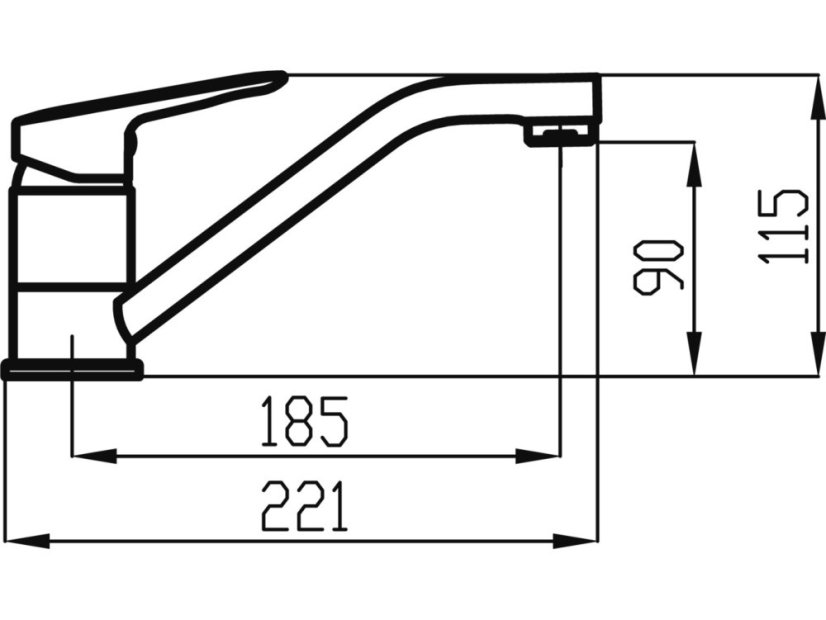 Dřezová baterie Novaservis Metalia 54 ECO, chrom 6