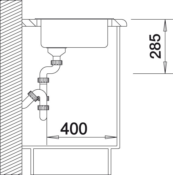 Granitový drez Blanco Rondo 45 Bielá soft