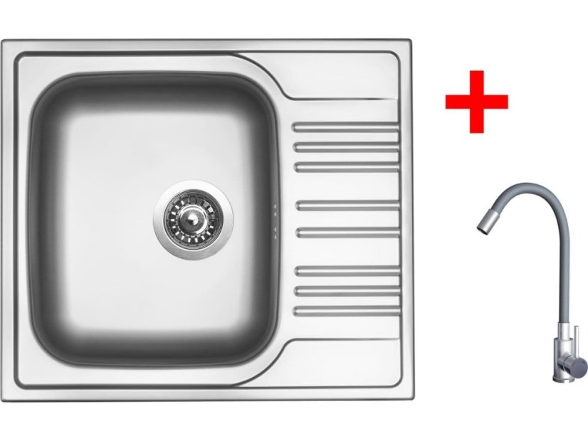 Sinks STAR 580 + ELASTA nerez/šedá