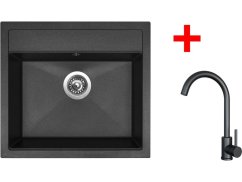 Sinks SOLO 560 Granblack + ARCO černá matná Sinks SOLO 560 Granblack + ARCO černá matná