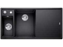 Granitový drez Blanco AXIA III 6 S InFino antracit drev.kráj.doska drez vľavo s exc.
