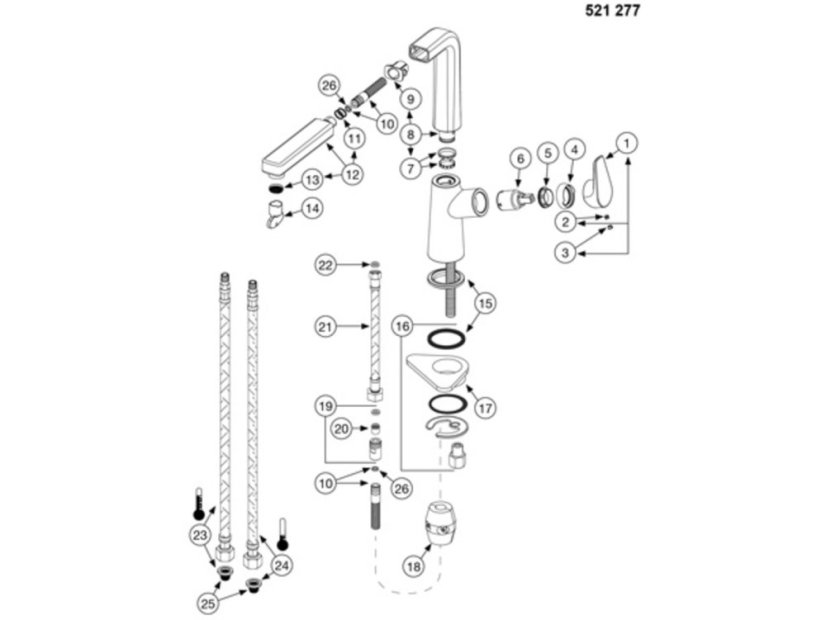 Dřezová baterie Blanco AVONA-S nákres 4