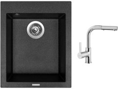 Set Sinks CUBE 410 Granblack + baterie Sinks ENIGMA S chrom Set Sinks CUBE 410 Granblack + baterie Sinks ENIGMA S chrom