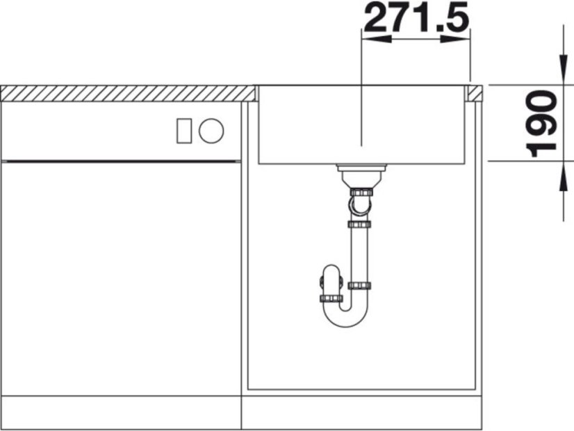 Granitový dřez Blanco SUBLINE 500 IF SteelFrame InFino bílá bez táhla