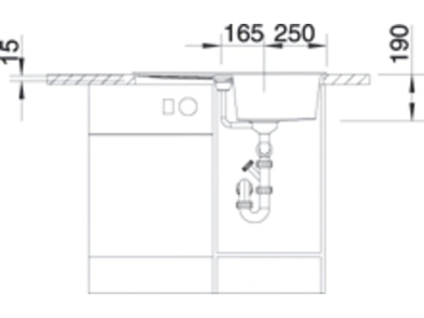 Granitový dřez Blanco METRA 45 S černá