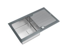 Kuchynský drez Teka Diamond RS15 1B 1D 86 Šedé sklo Kuchynský drez Teka Diamond RS15 1B 1D 86 Šedé sklo