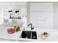 Granitový drez Blanco Rotan 340/160 U čierna, bez tiahla, drez vľavo