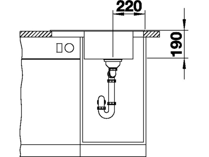 Granitový dřez Blanco ELON 45 S InFino bílá obous. s exc. + přísluš.