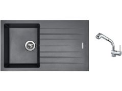 Set Sinks PERFECTO 860 Titanium + baterie Sinks MIX 3 S Chrom Set Sinks PERFECTO 860 Titanium + baterie Sinks MIX 3 S Chrom