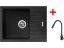 Sinks PERFECTO 650 Granblack + ELASTA S čierná matná