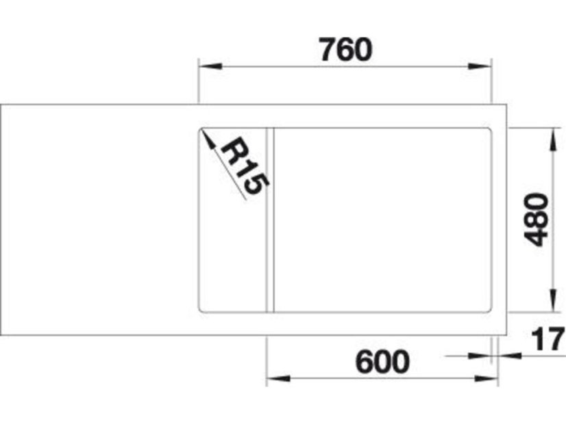 Nerezový drez Blanco DINAS XL 6 S Compact