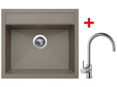 Set Sinks Solo 560 Truffle + Vitalia Set Sinks Solo 560 Truffle + Vitalia