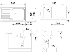 Nerezový drez Blanco XL 6 S Nerez prírodný lesk