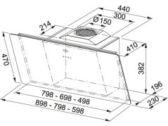 Komínový digestor Franke FSMA 605 WH Biele sklo