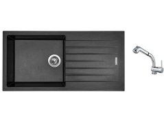 Set Sinks PERFECTO 1000 Metalblack + baterie Sinks MIX 3 S Chrom