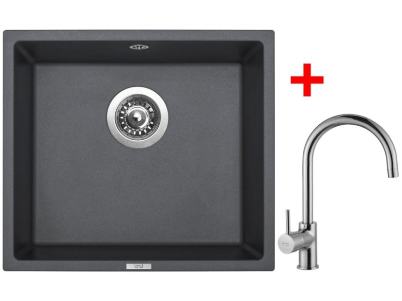 Set Sinks Frame 457 Titanium + Vitalia