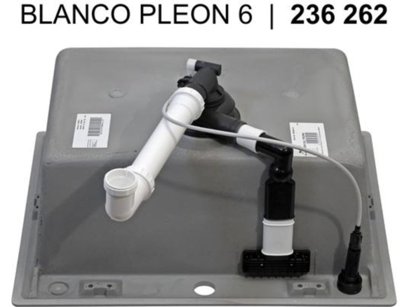 Granitový dřez Blanco PLEON 6 InFino bílá soft s excentrem - 9