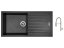 Granitový drez Sinks PERFECTO 1000 Metalblack + Drezová batéria Sinks MIX 35 PROF S chróm
