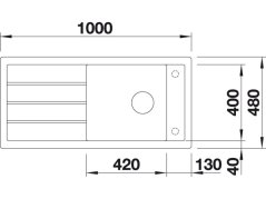 Granitový dřez Blanco MEVIT XL 6 S Silgranit perlově šedáoboustranné provedení s excentrem