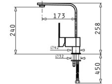 Kuchyňská baterie Pyramis Espressivo nákres