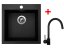Sinks VIVA 455 Granblack + Vitalia čierná matná