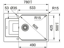 Granitový dřez Franke UBG 611-78 BB Sahara