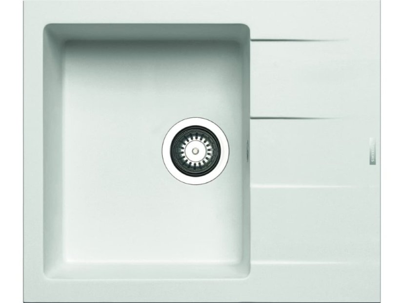 Granitový dřez Pyramis Athlos 59 x 50 1B 1D Bílá