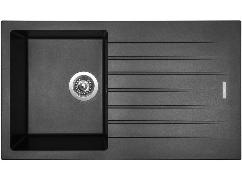 Set Sinks Perfecto 860 Metalblack + Vitalia GR
