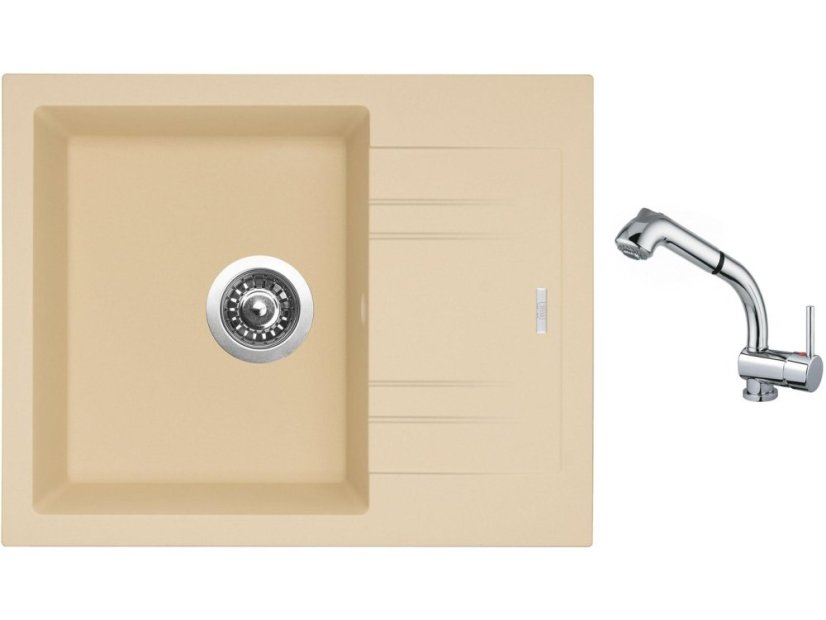 Set Sinks LINEA 600 N Sahara + baterie Sinks MIX 3 S Chrom