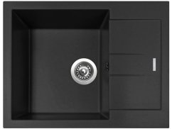 Sinks AMANDA 650 Pureblack + Elasta nerez/čierná Sinks AMANDA 650 Pureblack + Elasta nerez/čierná