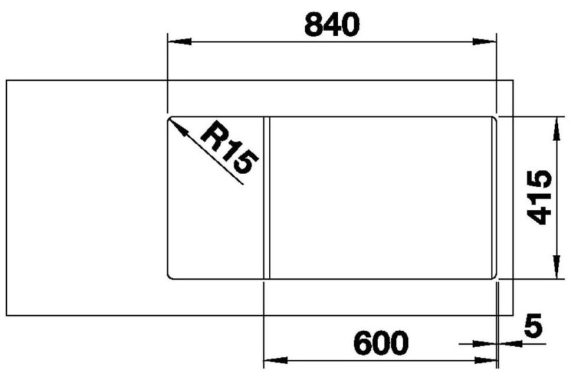 Granitový dřez Blanco FAVUM XL 6 S aluminium