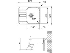 Nerezový dřez Franke SKN 611-62