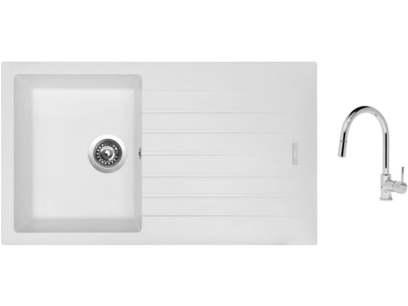 Set Sinks PERFECTO 860 Milk + batéria Sinks MIX 35 P chróm