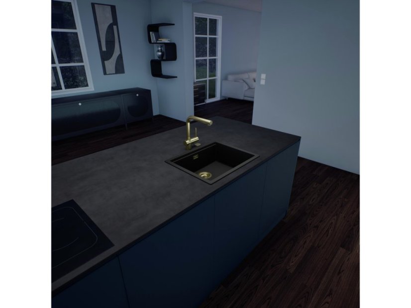 Granitový drez Schock Kiruna N-100L-A Night