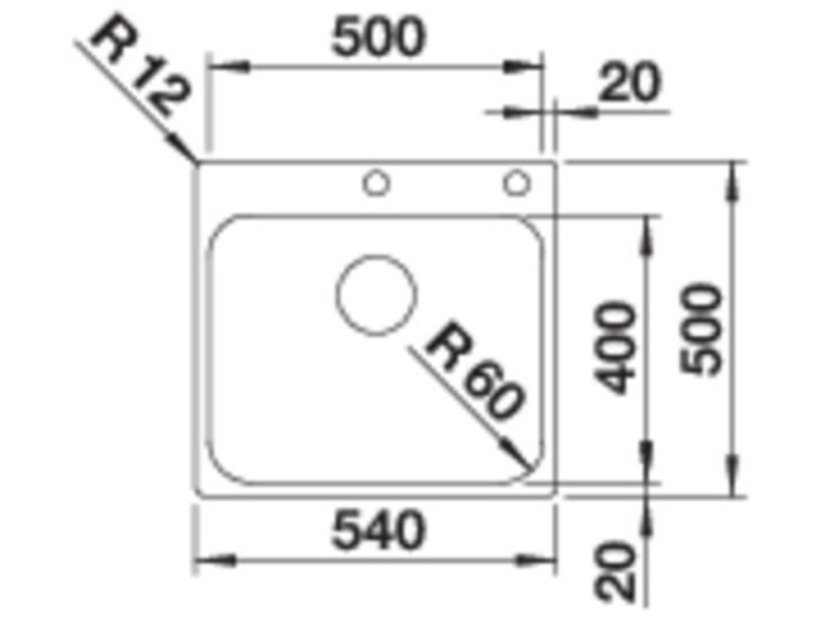 Nerezový dřez Blanco Supra 500 IF/A Nerez kartáčovaný