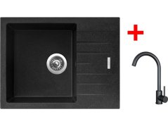 Sinks PERFECTO 650 Granblack + ARCO čierná matná